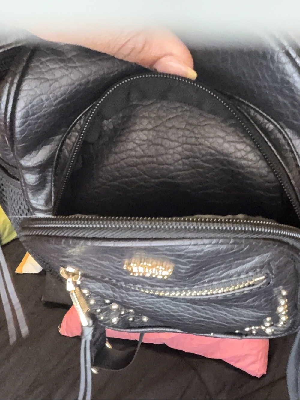 Juicy Couture Los Angeles Mini Backpack – Black Studded Faux Leather - Picture 11 of 12